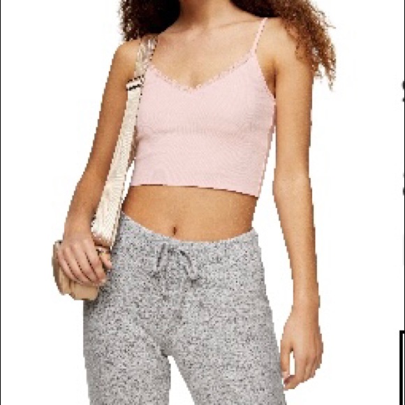 Nordstroms Top Shop Crop lace cami - Picture 2 of 3